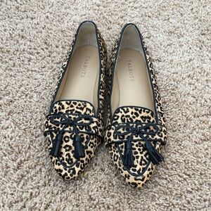 Talbots Animal Print Tassel Loafers